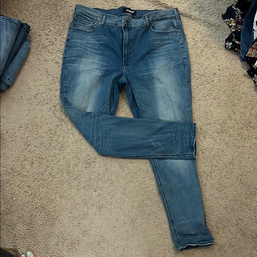EXPRESS High Rise Denim Legging Stretch+
